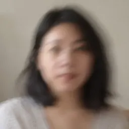 模糊到无法看清五官的女性照片示例